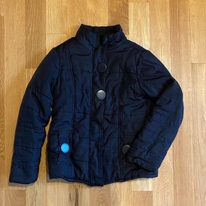 Girls Black Winter Puffer Jacket